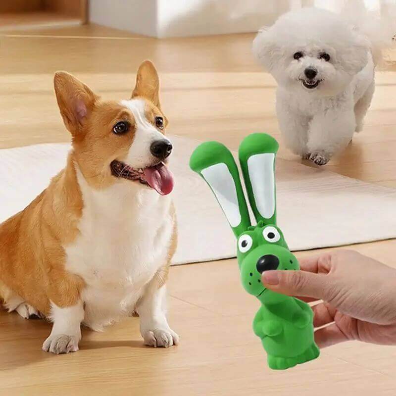 FREDOPETS Latex Hippo Squeaky Dog Toy