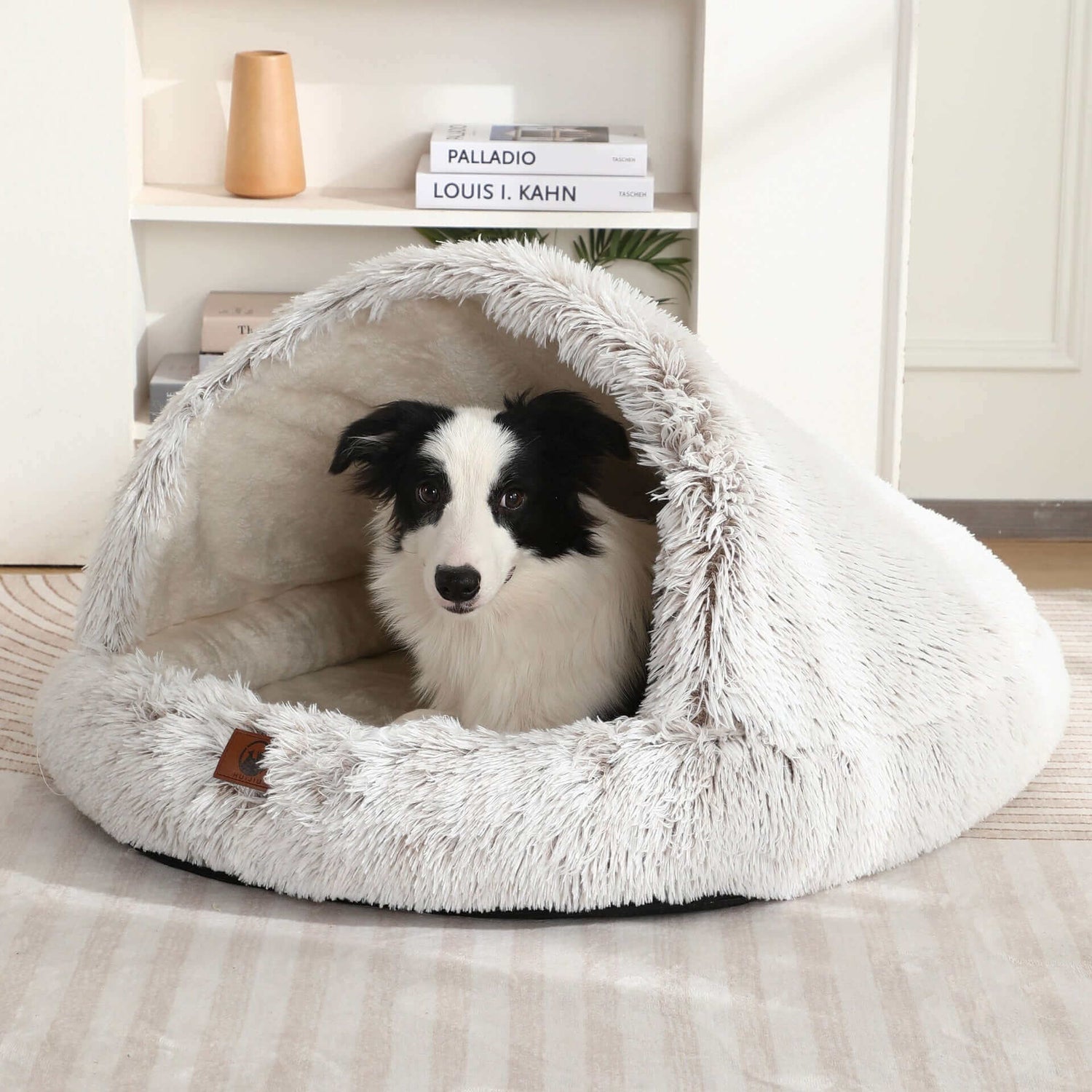 FREDOPETS Semi-Enclosed Shell Pet Bed