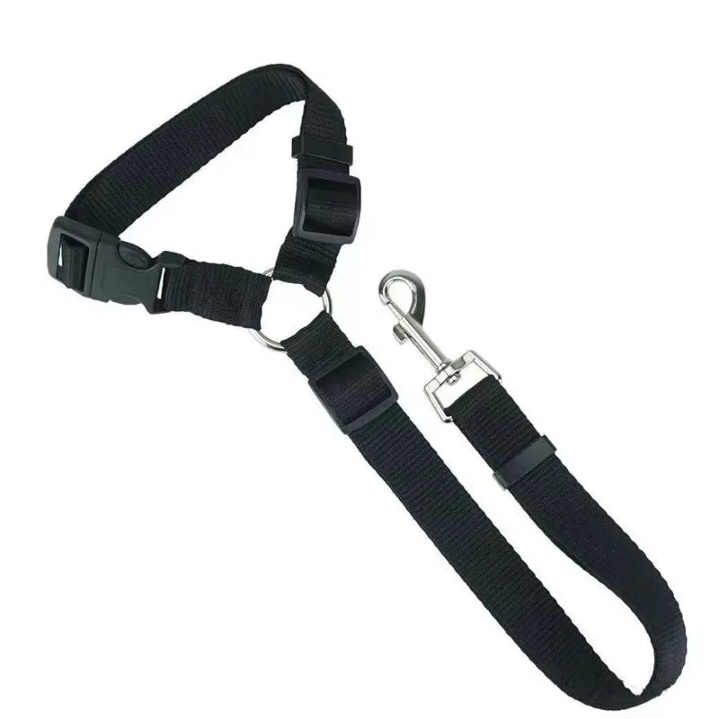 2-In-1 Pet Car Seat Belt Nylon Lead Leash Backseat Safety Belt Adjustable Dogs Harness Collar Dog Chain Accessories