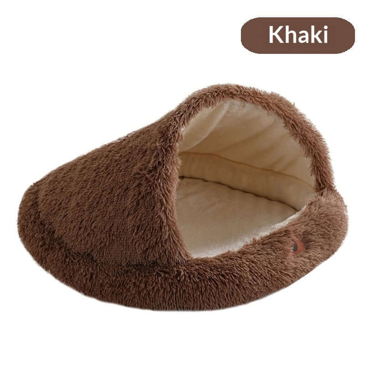 FREDOPETS Semi-Enclosed Shell Pet Bed