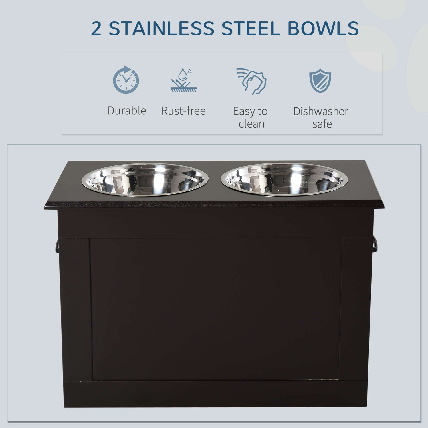 FREDOPETS Raised Pet Feeding Station Coffee