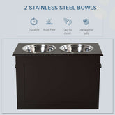 FREDOPETS Raised Pet Feeding Station Coffee