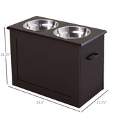 FREDOPETS Raised Pet Feeding Station Coffee