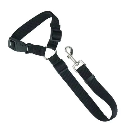 2-In-1 Pet Car Seat Belt Nylon Lead Leash Backseat Safety Belt Adjustable Dogs Harness Collar Dog Chain Accessories