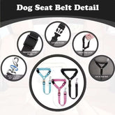 FREDOPETS 2-in-1 Pet Car Seat Belt Leash