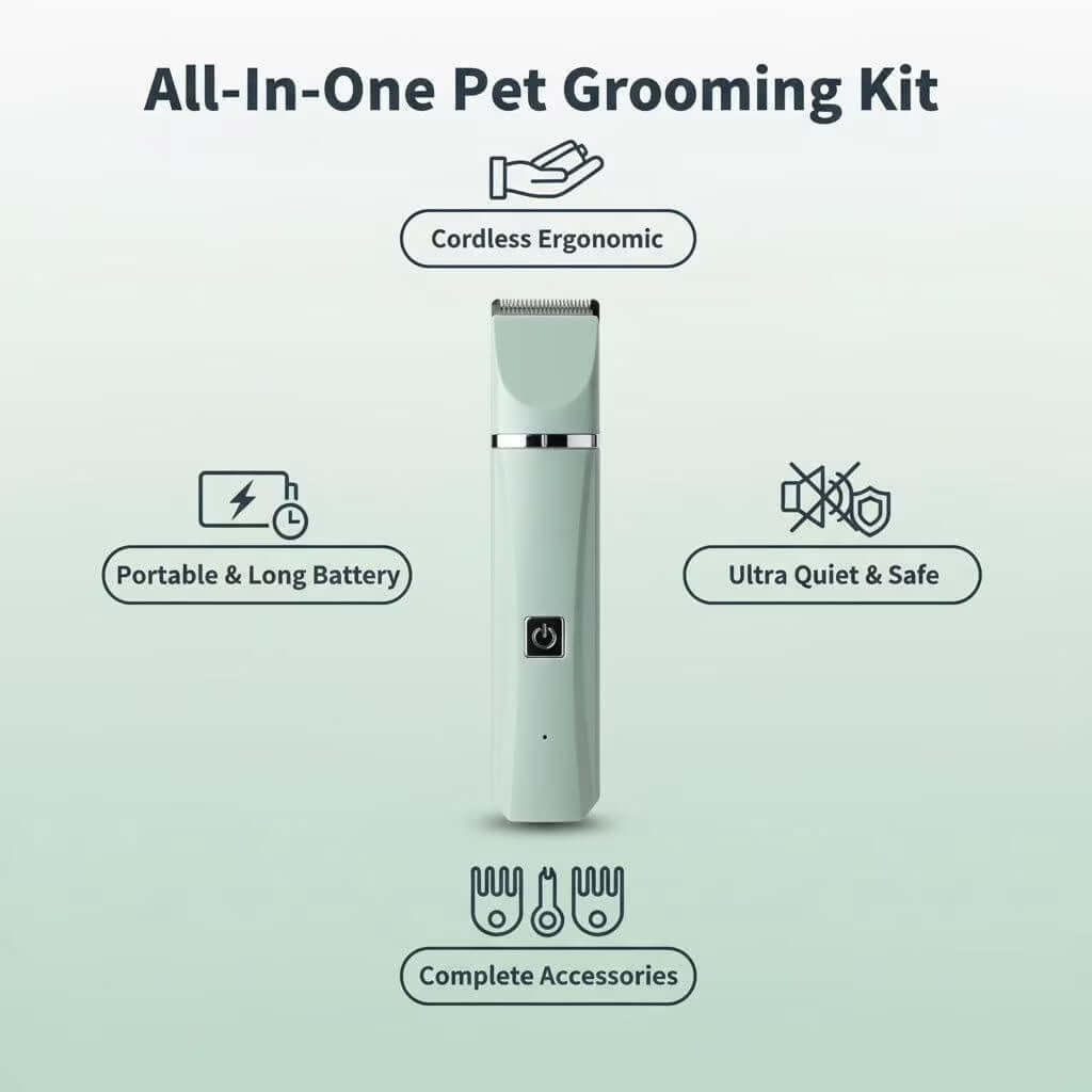 FREDOPETS 4-in-1 Pet Grooming Clippers Kit