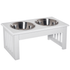 FREDOPETS Elevated Puppy Feeding Station White