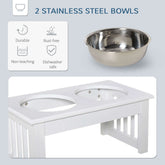 FREDOPETS Elevated Puppy Feeding Station White
