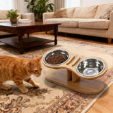 FREDOPETS Adjustable Tilted Pet Feeding Bowl Stand
