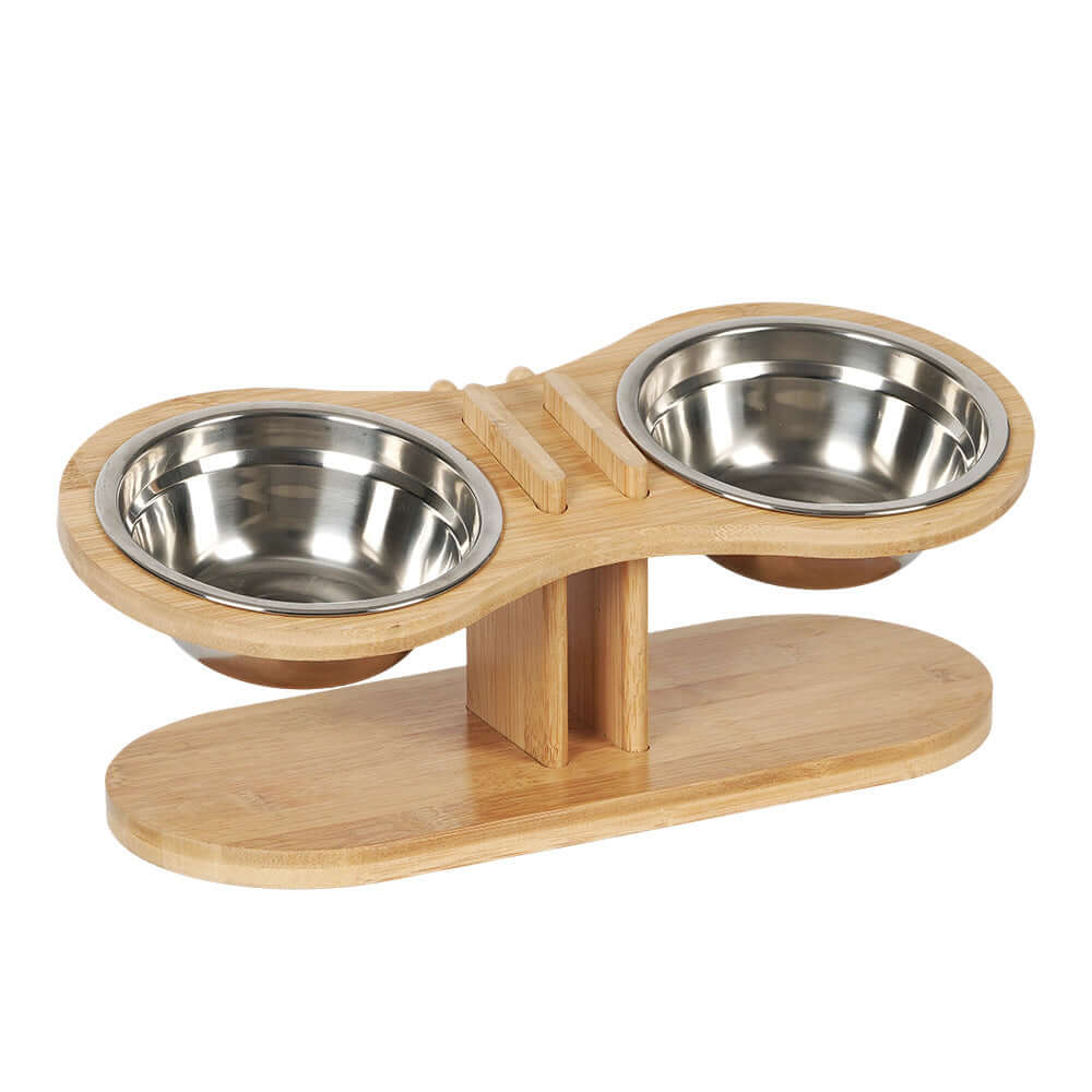 FREDOPETS Adjustable Tilted Pet Feeding Bowl Stand