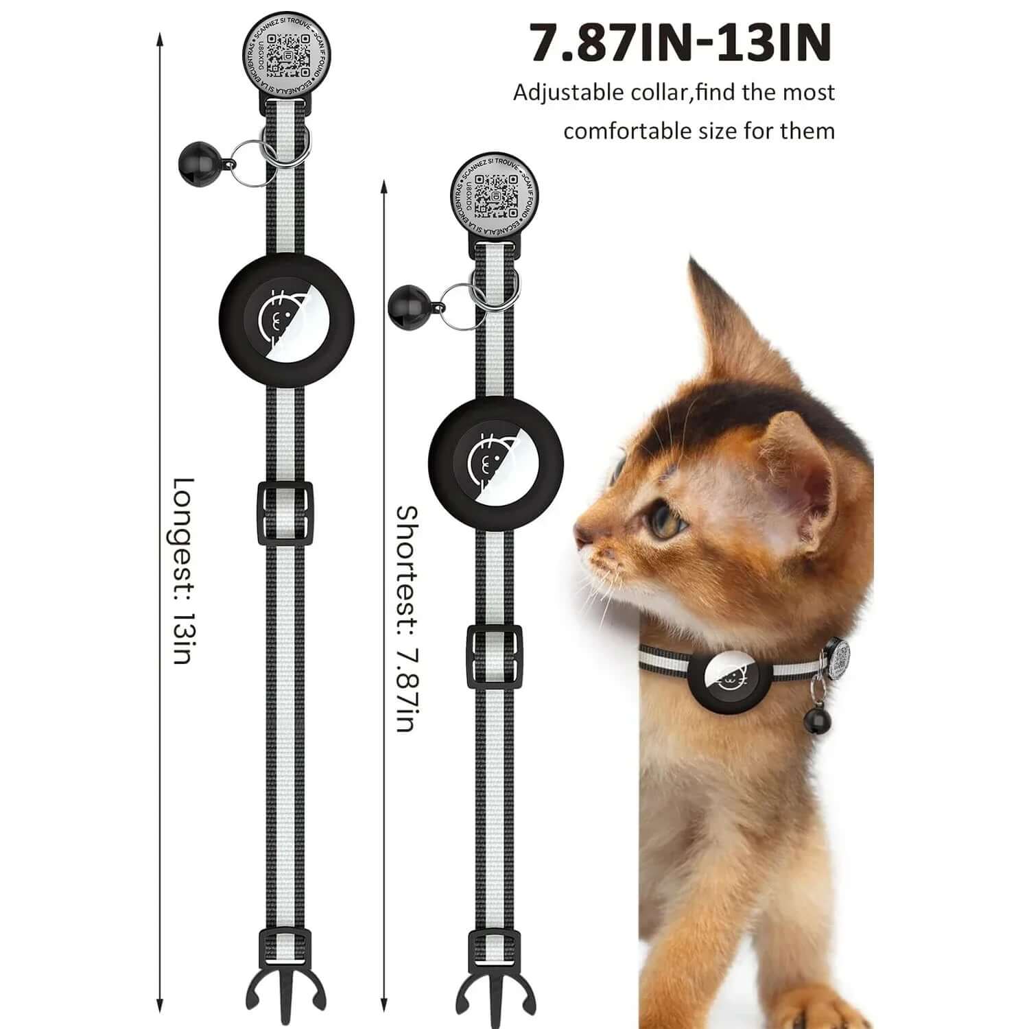 FREDOPETS AirTag Holder Cat Collar No GPS