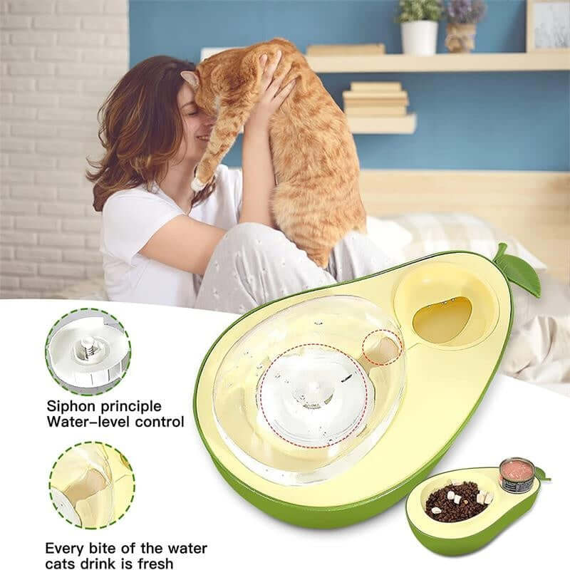 FREDOPETS Avocado Automatic Pet Feeder Bowl