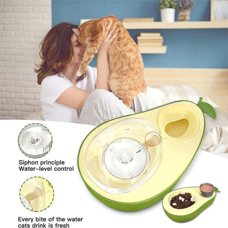 FREDOPETS Avocado Automatic Pet Feeder Bowl