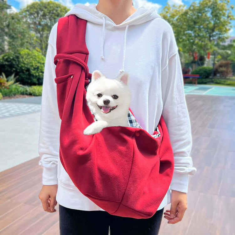 FREDOPETS Autumn Winter Crossbody Pet Carrier Bag for Cats and Dogs