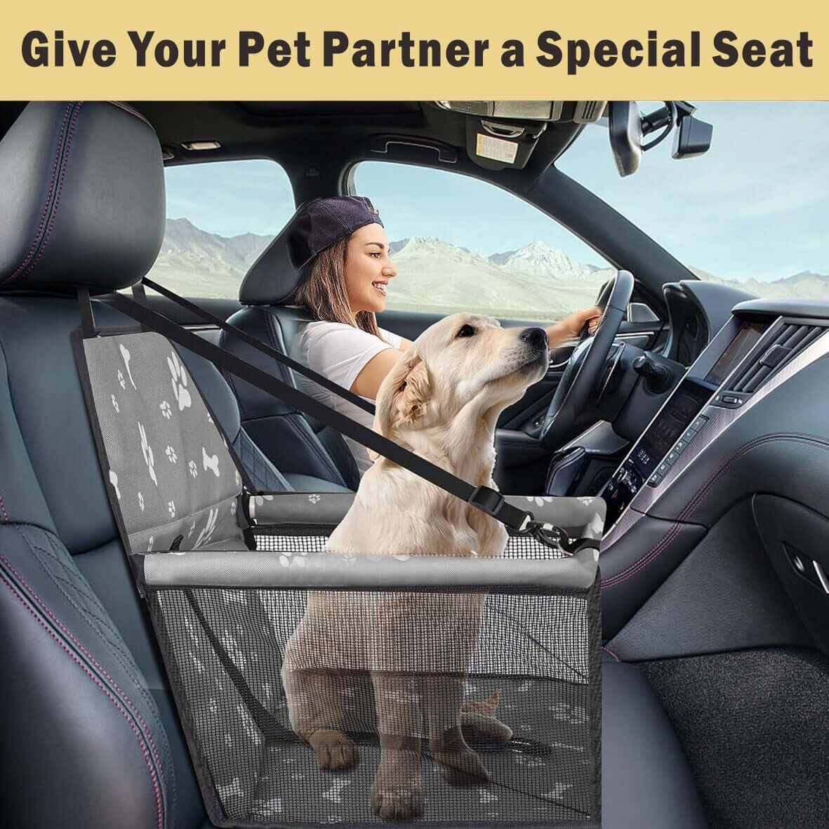 FREDOPETS Dog Car Seat Travel Booster