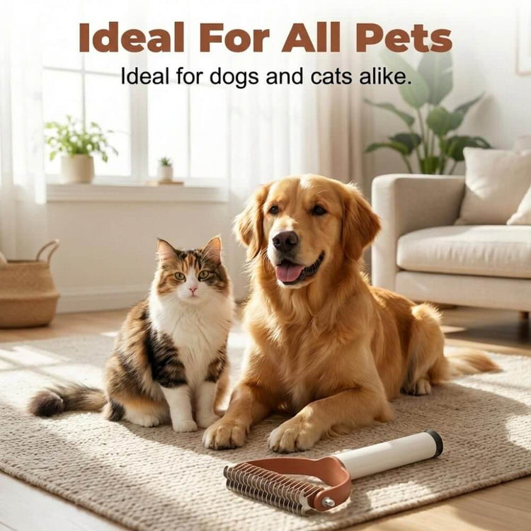 FREDOPETS Double Sided Dematting Grooming Comb