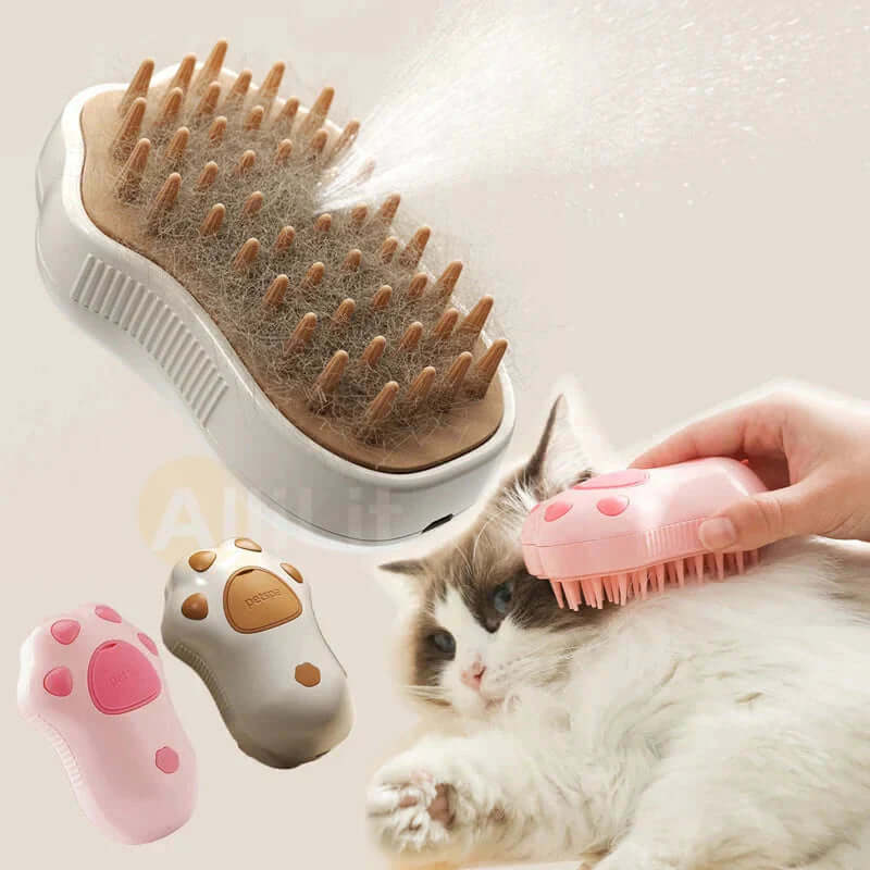 FREDOPETS Electric Cat Steam Grooming Brush