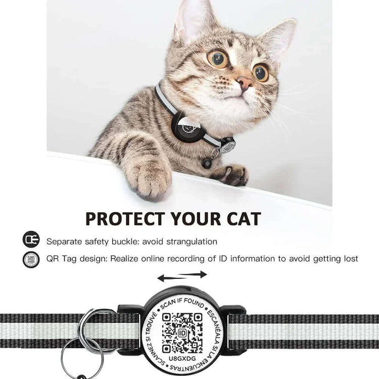 FREDOPETS GPS Tracker Cat Collar AirTag Holder