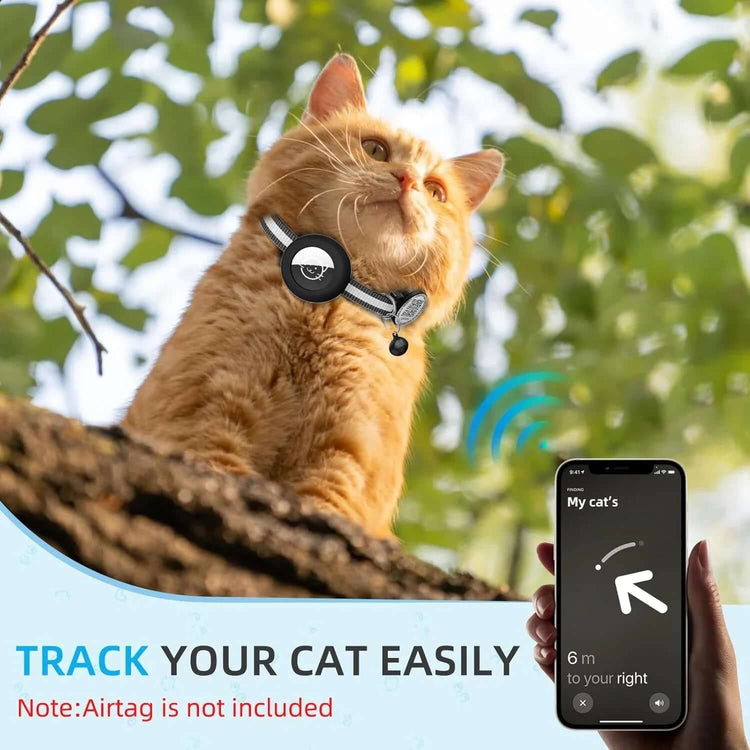 FREDOPETS GPS Tracker Cat Collar AirTag Holder