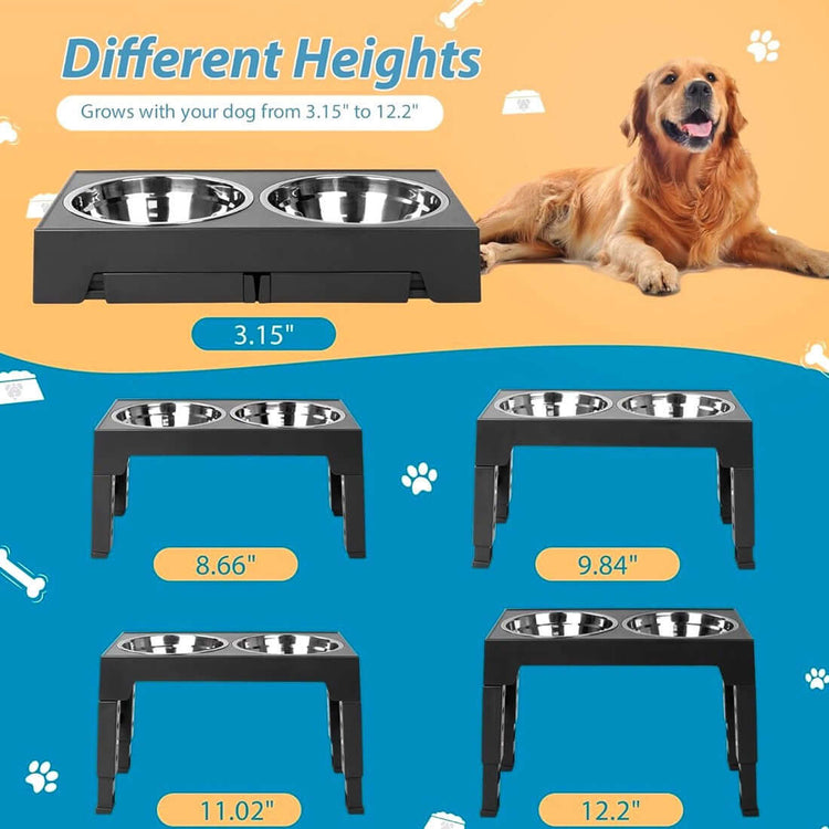 FREDOPETS Large Dog Raised Feeding Station