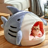 FREDOPETS Luxury Plush Shark Pet Bed