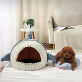 FREDOPETS Luxury Plush Shark Pet Bed
