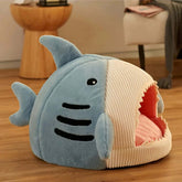 FREDOPETS Luxury Plush Shark Pet Bed