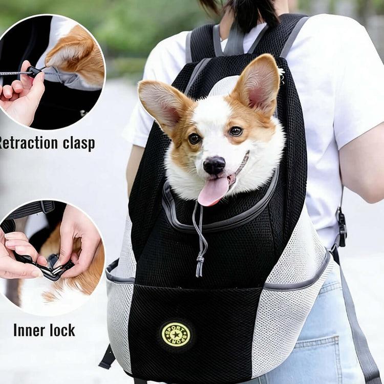 FREDOPETS Breathable Mesh Pet Travel Backpack for Dogs and Cats