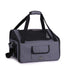 FREDOPETS pet car bag in dark gray, designed for portable travel with dogs and cats, featuring sturdy straps and mesh panels.