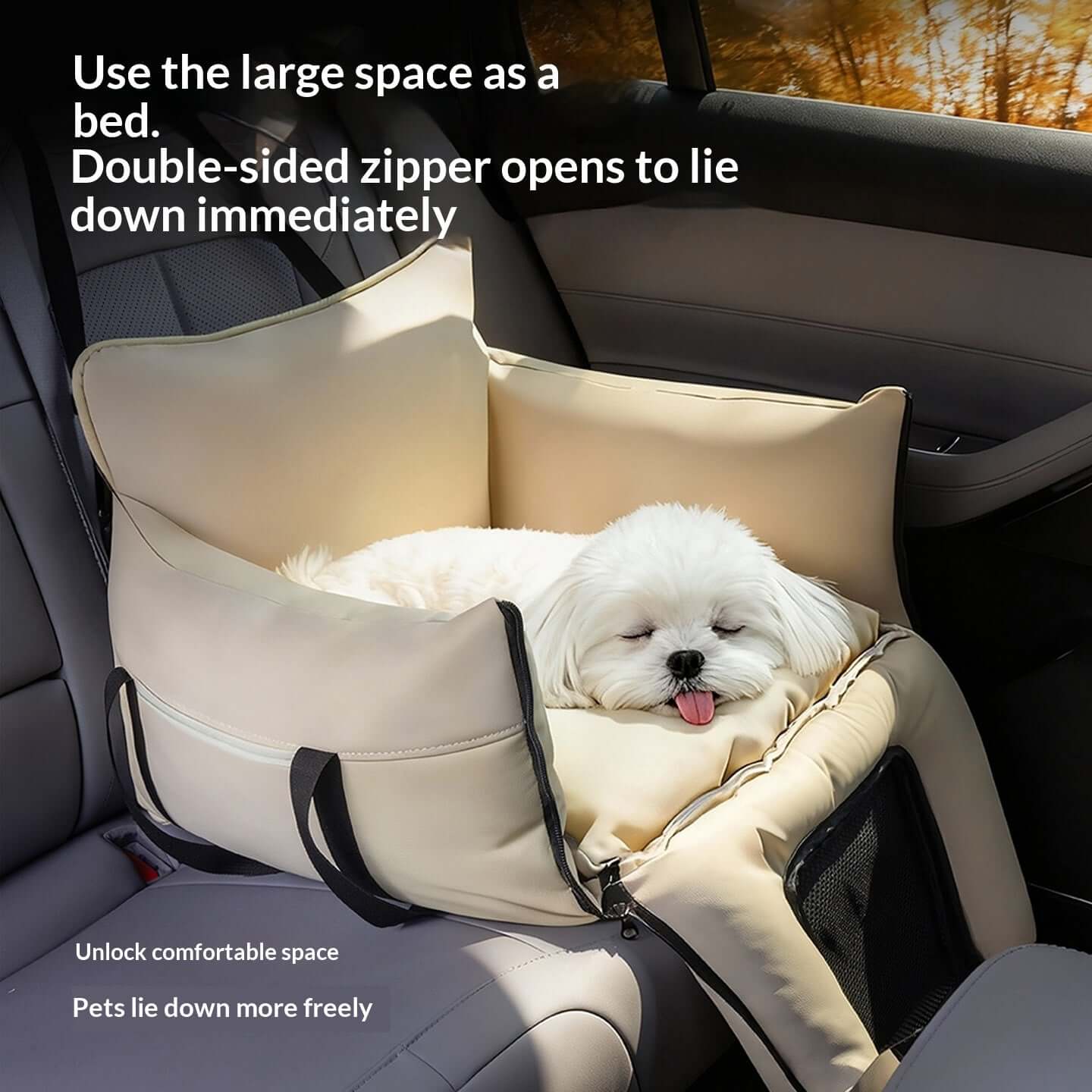 FREDOPETS Detachable Washable Pet Car Travel Carrier Seat Kennel