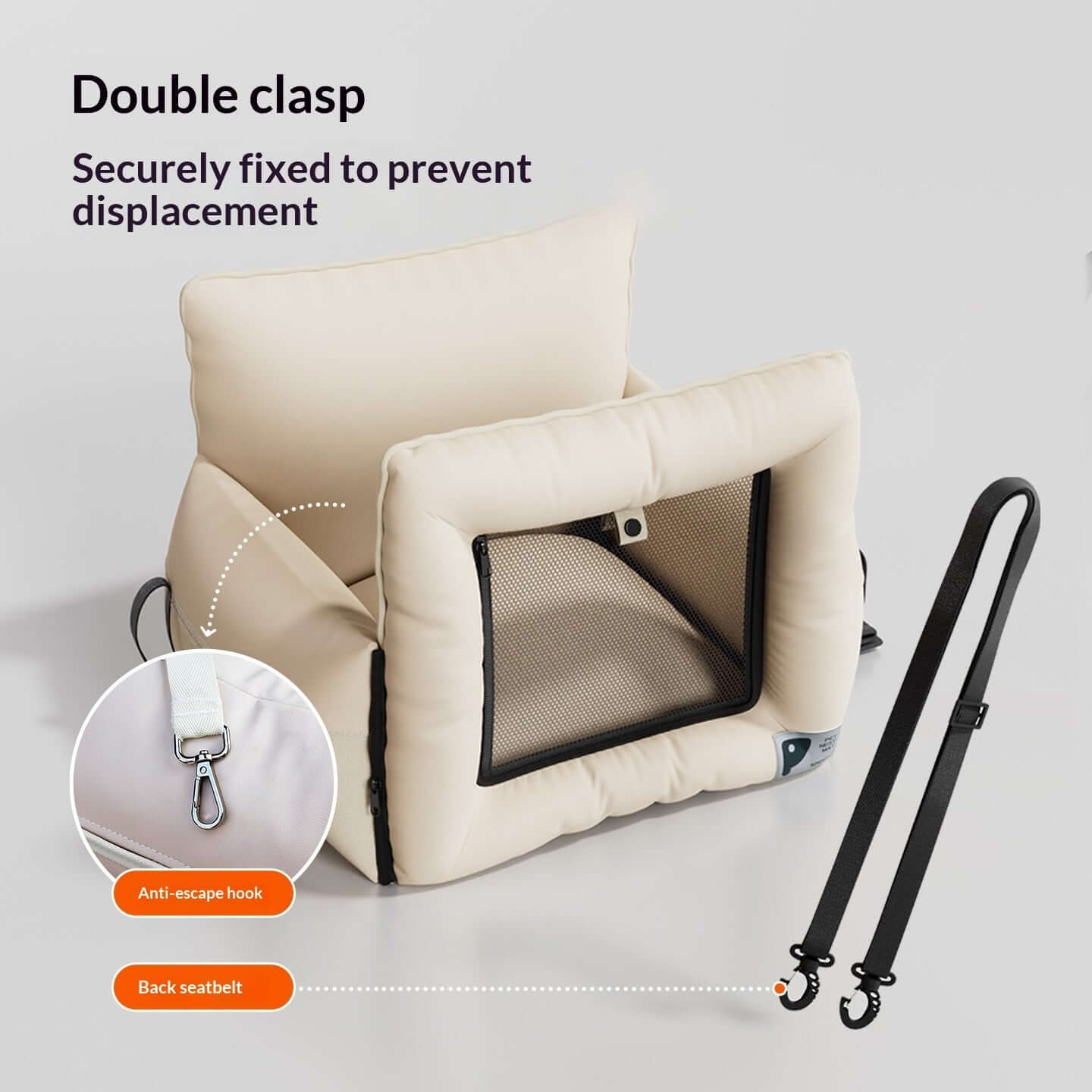 FREDOPETS Detachable Washable Pet Car Travel Carrier Seat Kennel