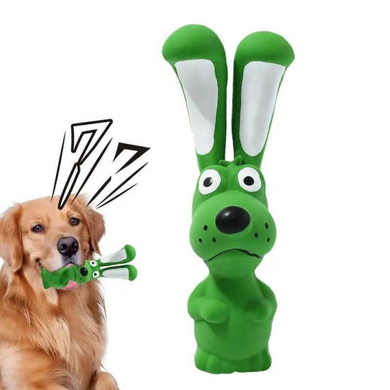FREDOPETS Latex Hippo Squeaky Dog Toy