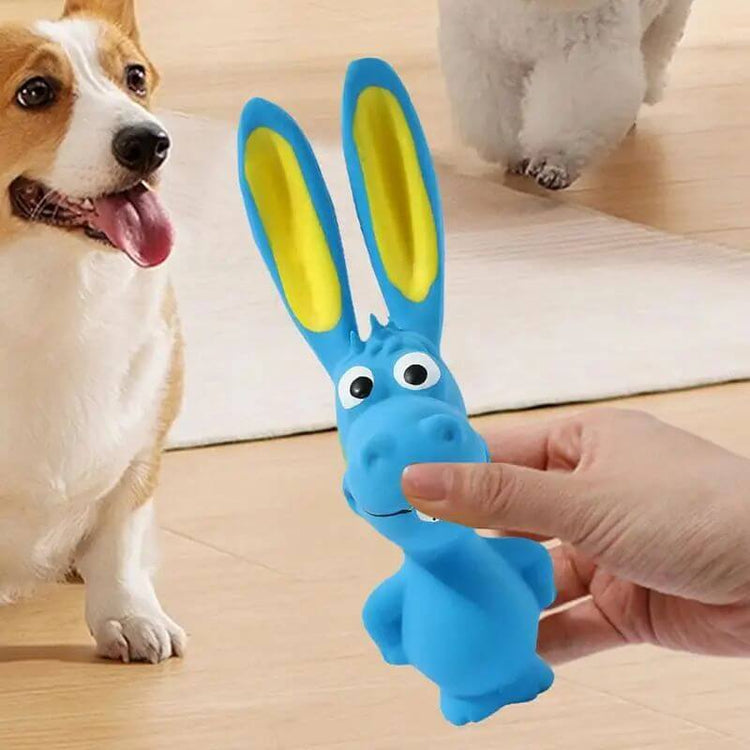 FREDOPETS Latex Hippo Squeaky Dog Toy