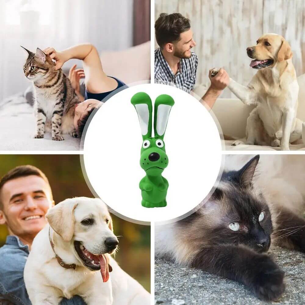FREDOPETS Latex Hippo Squeaky Dog Toy