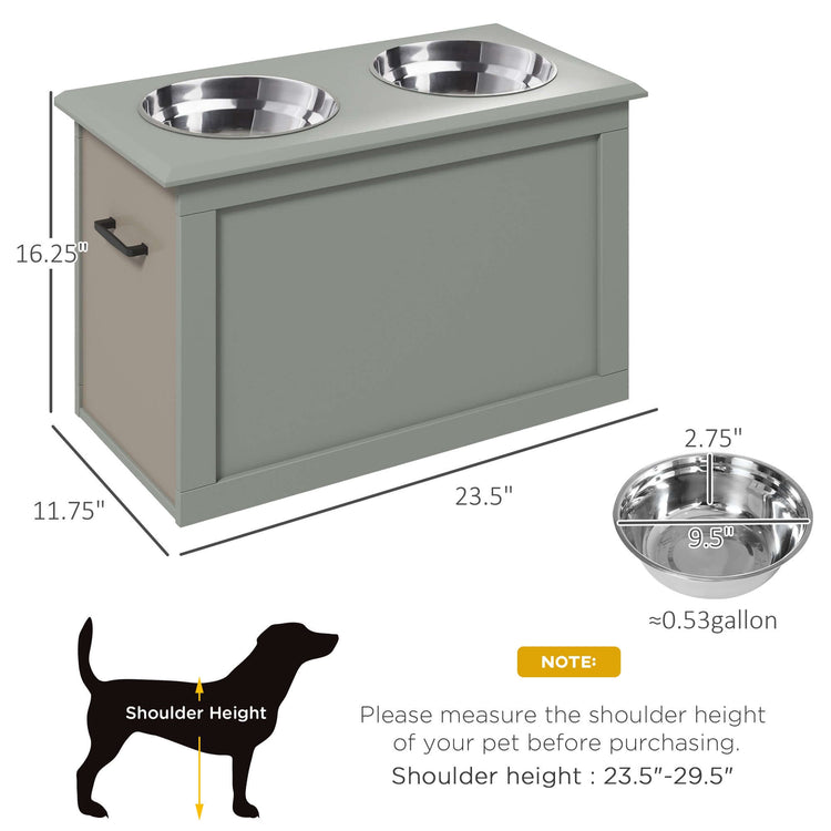 FREDOPETS Raised Pet Feeding Station with Bowls