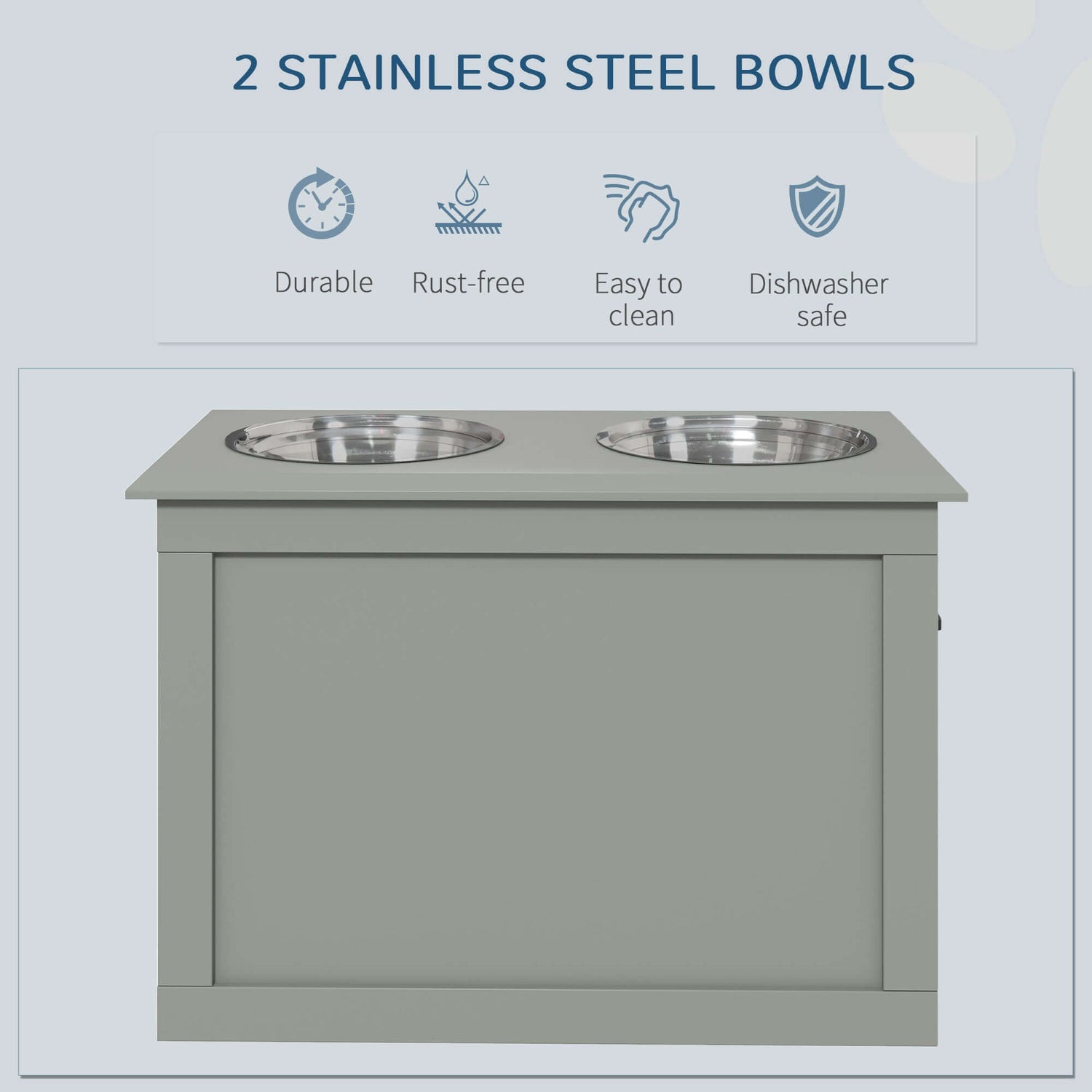 FREDOPETS Raised Pet Feeding Station with Bowls