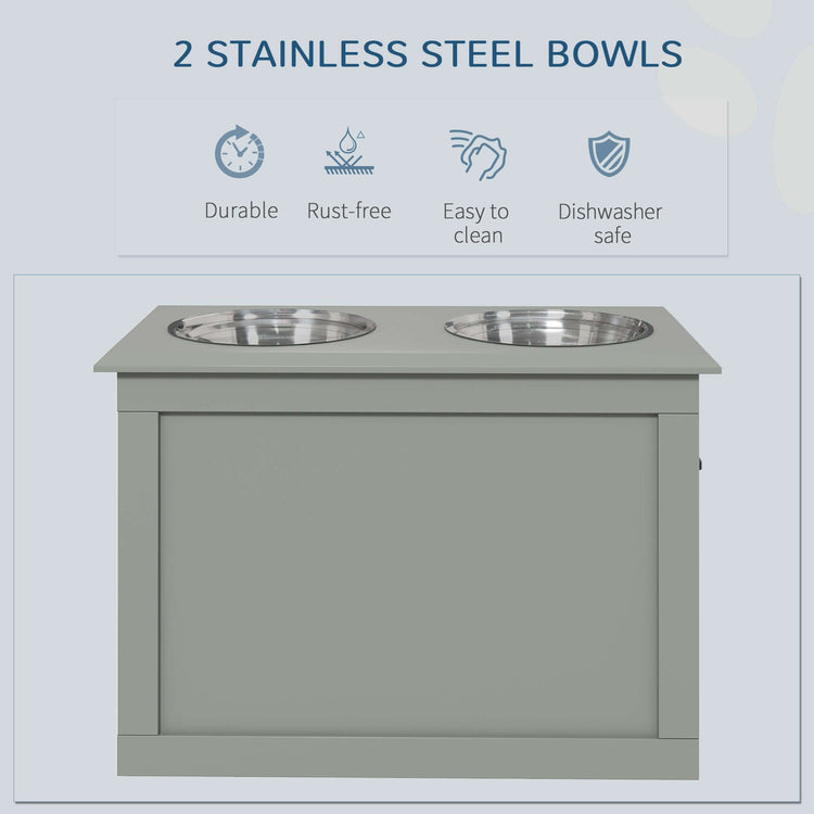 FREDOPETS Raised Pet Feeding Station with Bowls