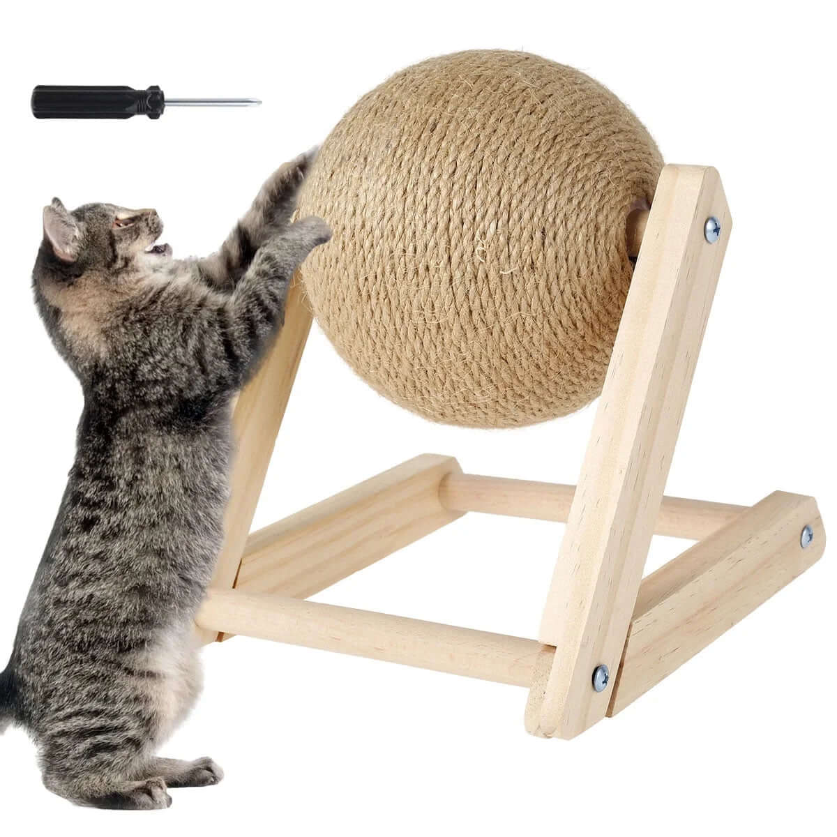 FREDOPETS Sisal Cat Scratching Ball Toy