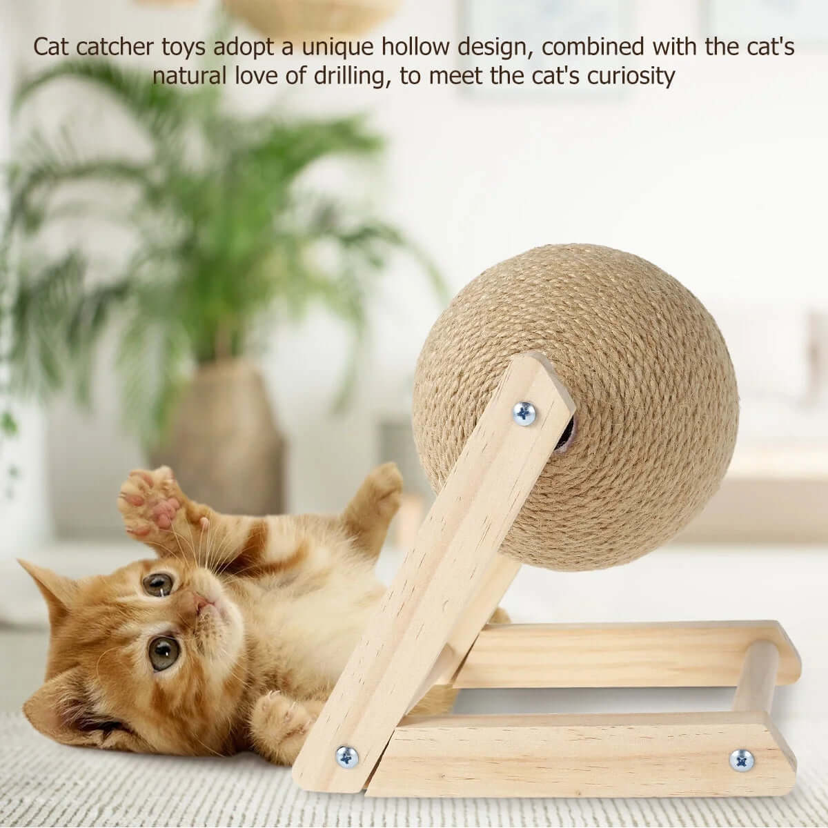 FREDOPETS Sisal Cat Scratching Ball Toy
