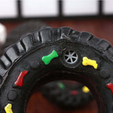 FREDOPETS Small Tire Squeaky Dog Toy