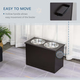 FREDOPETS Raised Pet Feeding Station Coffee