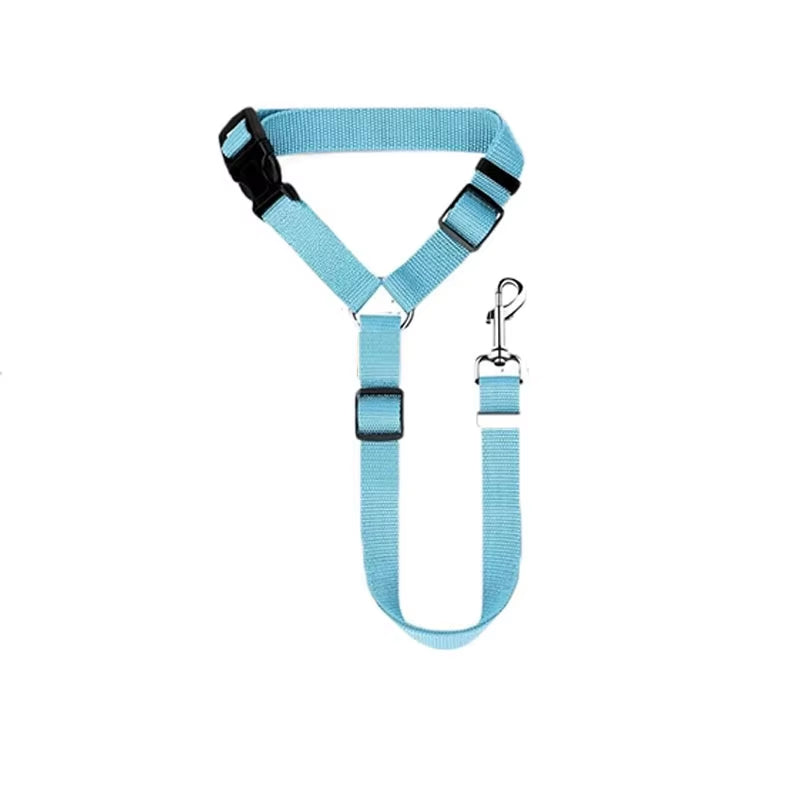 2-In-1 Pet Car Seat Belt Nylon Lead Leash Backseat Safety Belt Adjustable Dogs Harness Collar Dog Chain Accessories