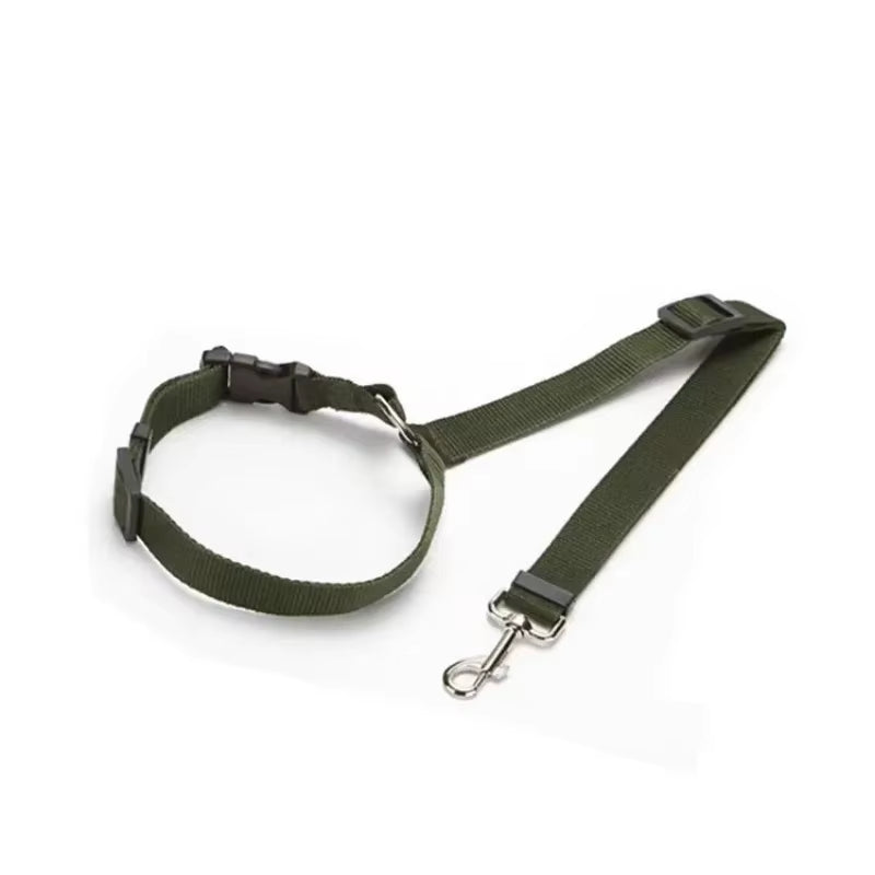 2-In-1 Pet Car Seat Belt Nylon Lead Leash Backseat Safety Belt Adjustable Dogs Harness Collar Dog Chain Accessories