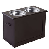 FREDOPETS Raised Pet Feeding Station Coffee